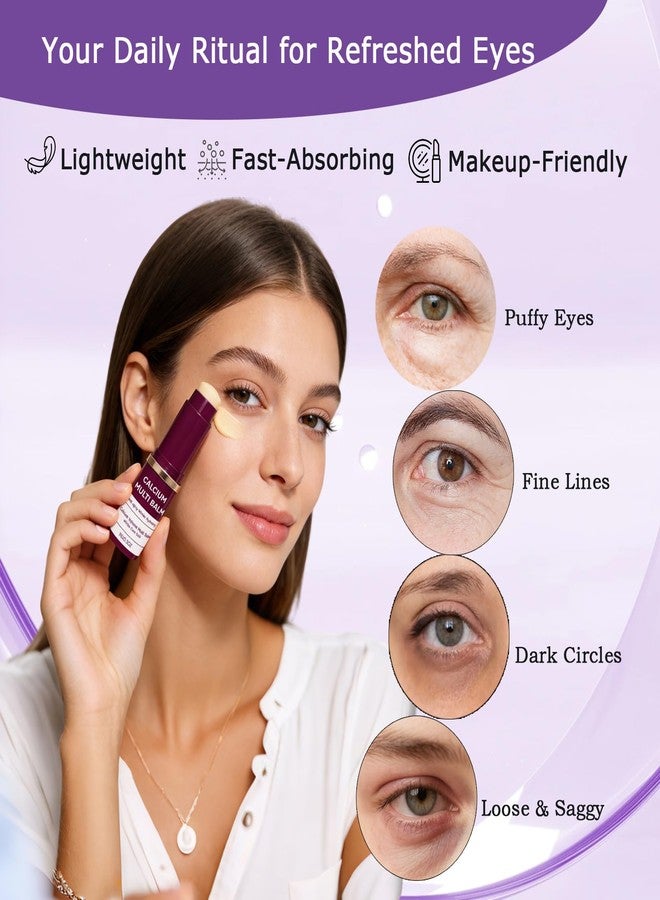 LFuTPm بلسم LFuTPm متعدد الاستخدامات بالكالسيوم (قطعتان) - عصا مضادة للتجاعيد مع الكولاجين، تركيبة كورية، يرطب ويشد البشرة، ويقلل من الخطوط الدقيقة للعناية بالعينين والرقبة والوجه - Image 4